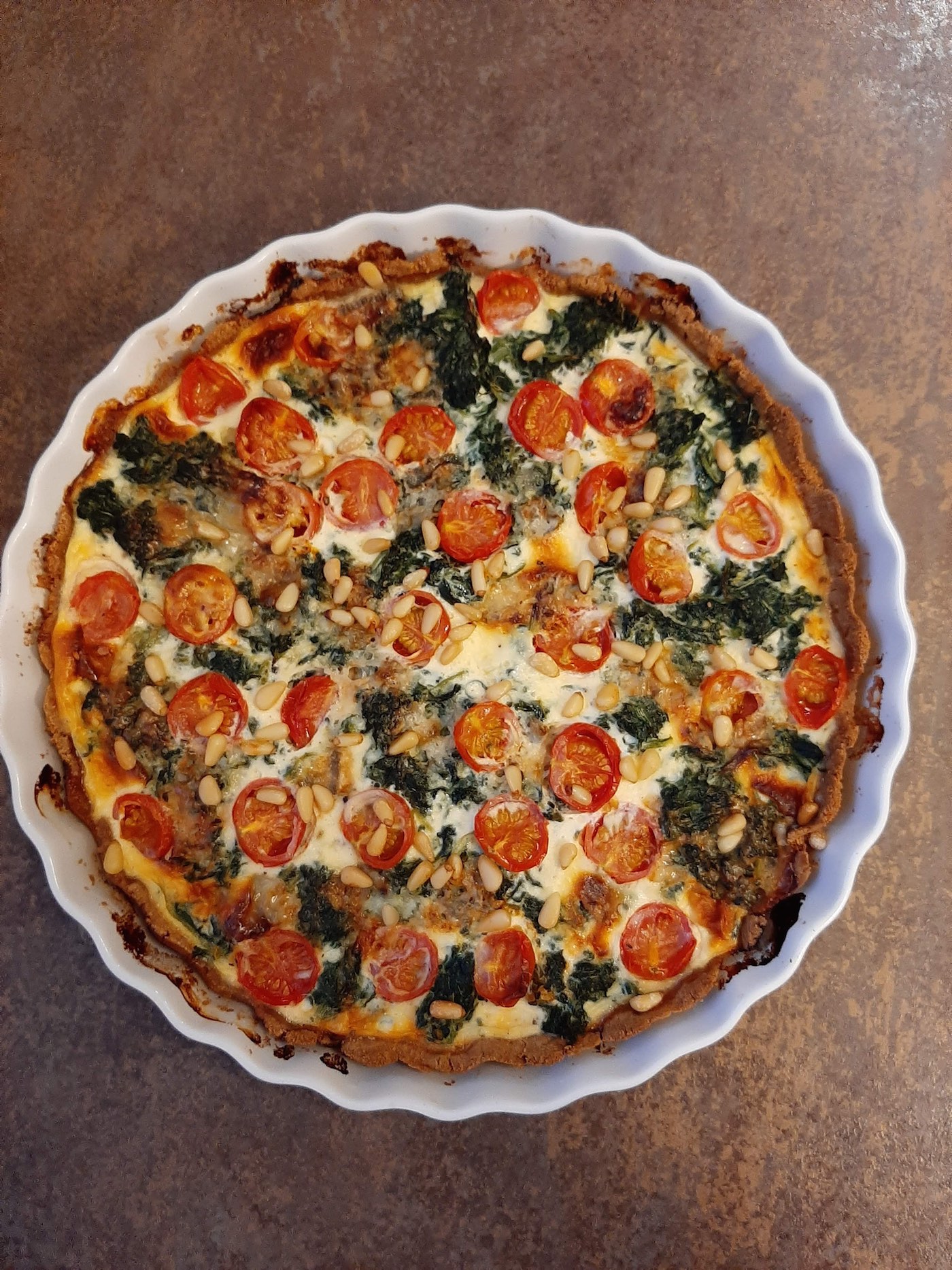 Quiche mit Spinat und Gorgonzola